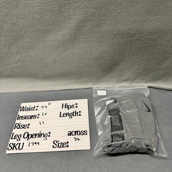 Nike Golf Shorts Flex Slim Fit Gray Mens 32 (32x10 ACTUAL) Activewear Dri Fit - Picture 10 of 10